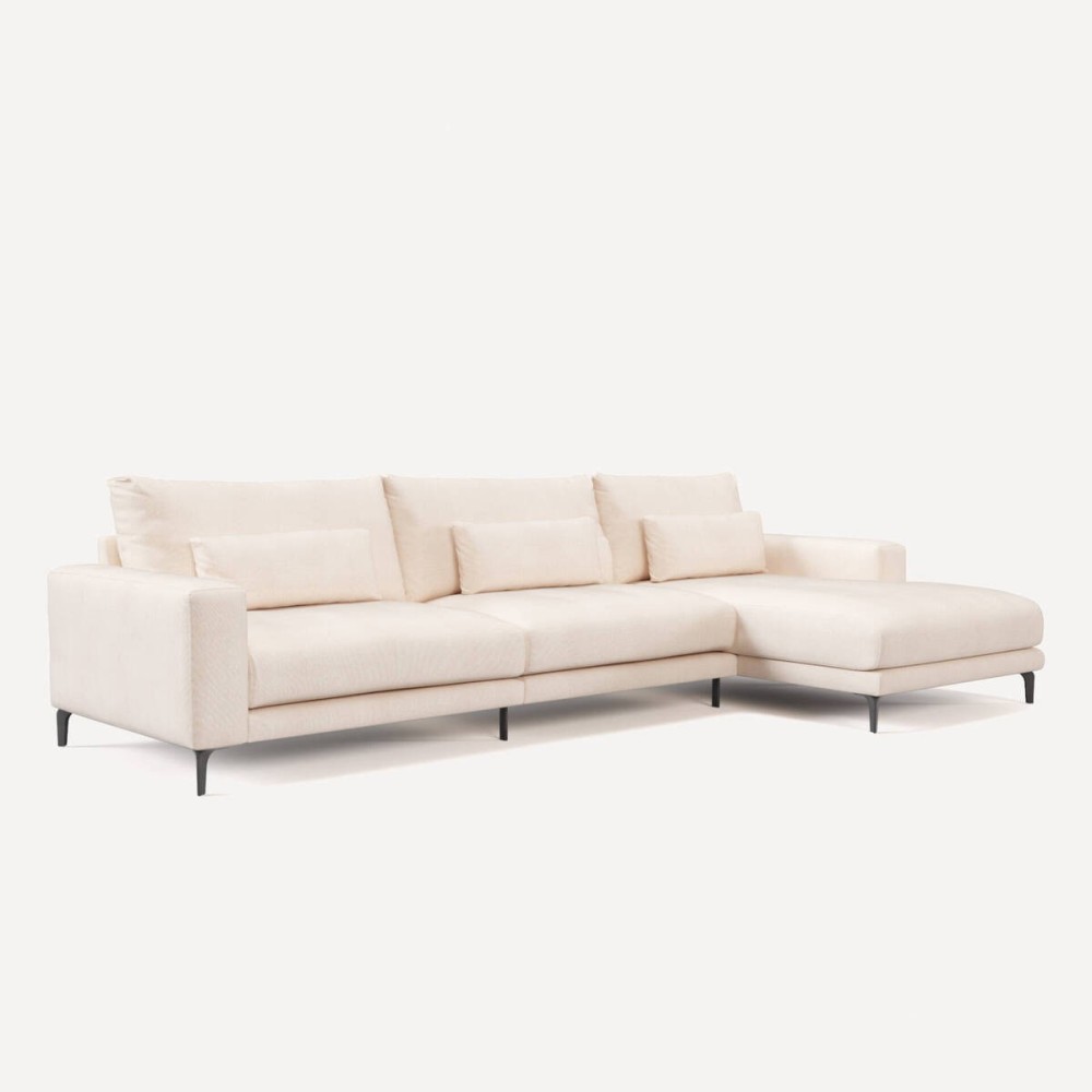 Sofá Velvet chaiselongue Der. L352 cm.