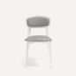 Silla Craft tapizada pata Blanco