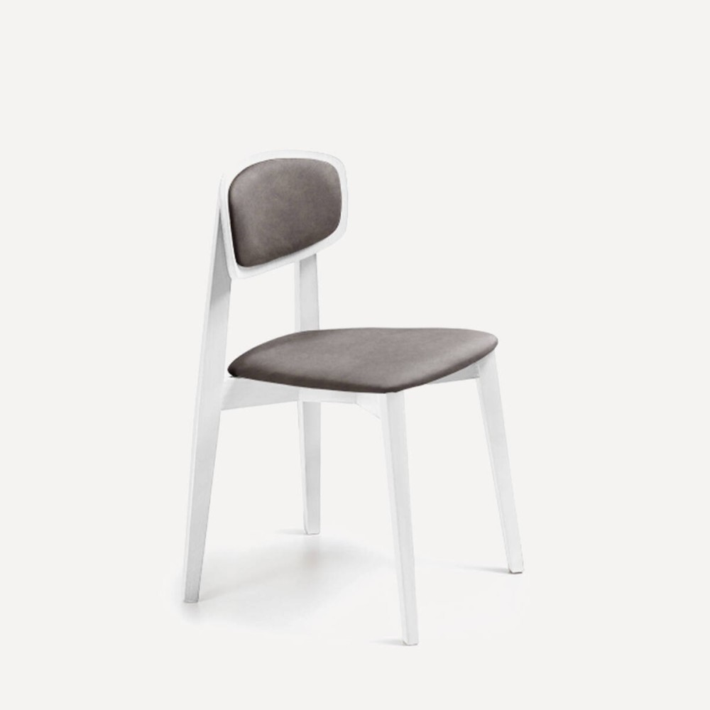 Silla Craft tapizada pata Blanco