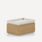 Mesita Doko 1 cajón y bandeja 62cm