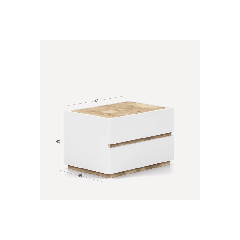 Tauleta Doko 2 calaixos 62cm