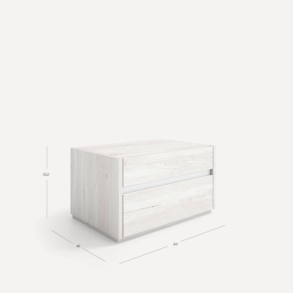 Mesita Bath 2 cajones 60cm