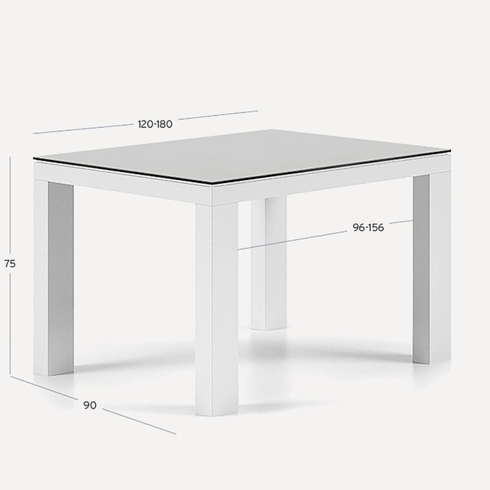 Taula Syros 120cm extensible cerámica