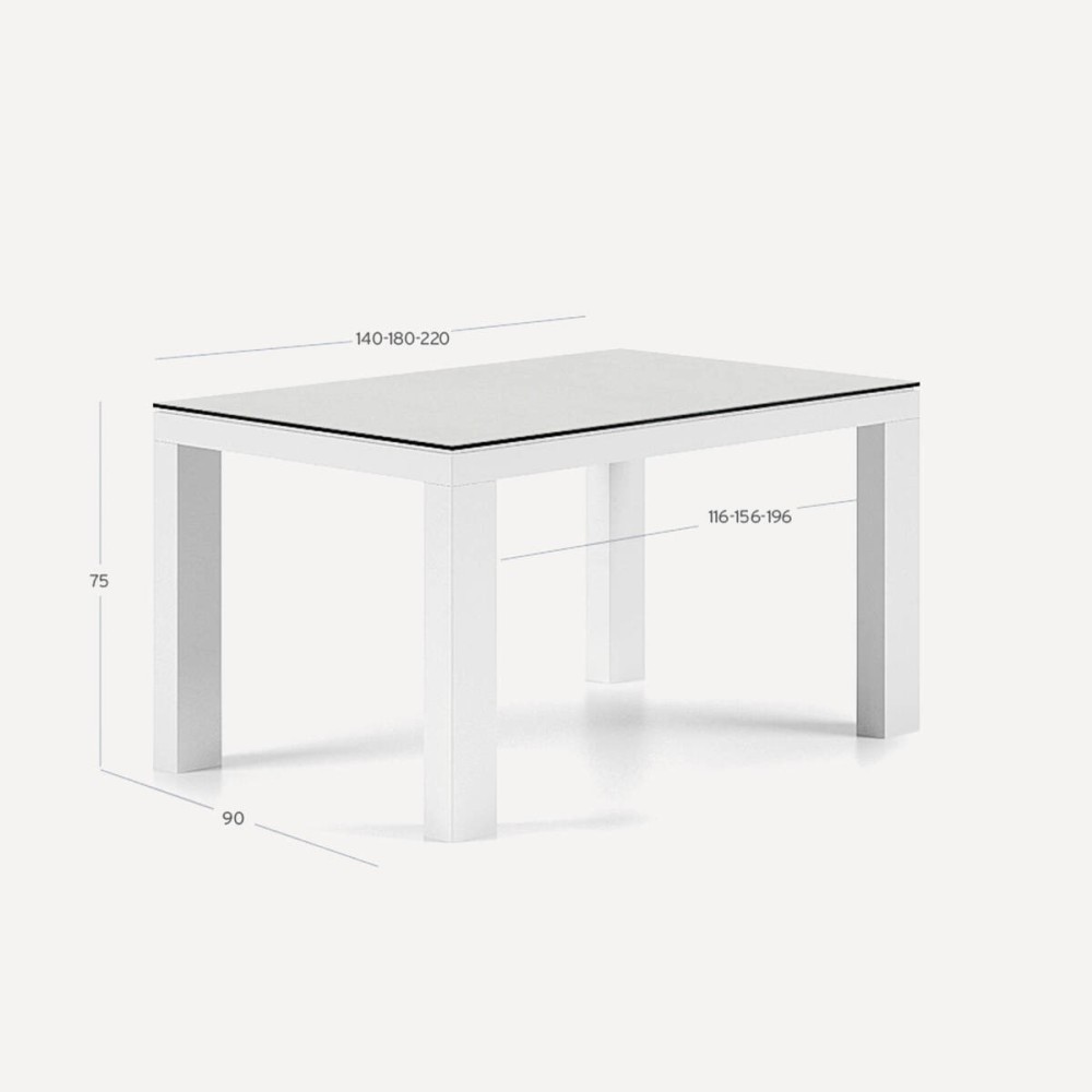 Taula Syros 140cm extensible ceràmica