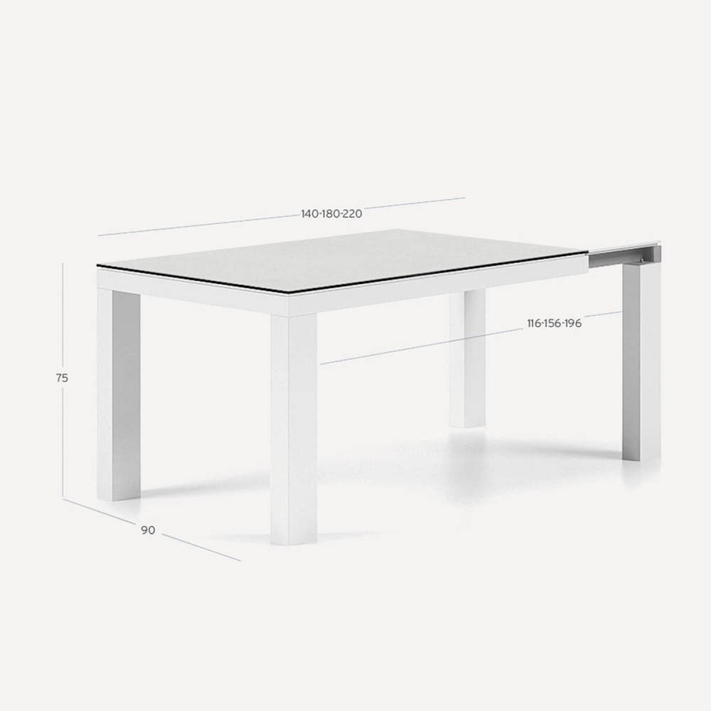 Taula Syros 140cm extensible ceràmica