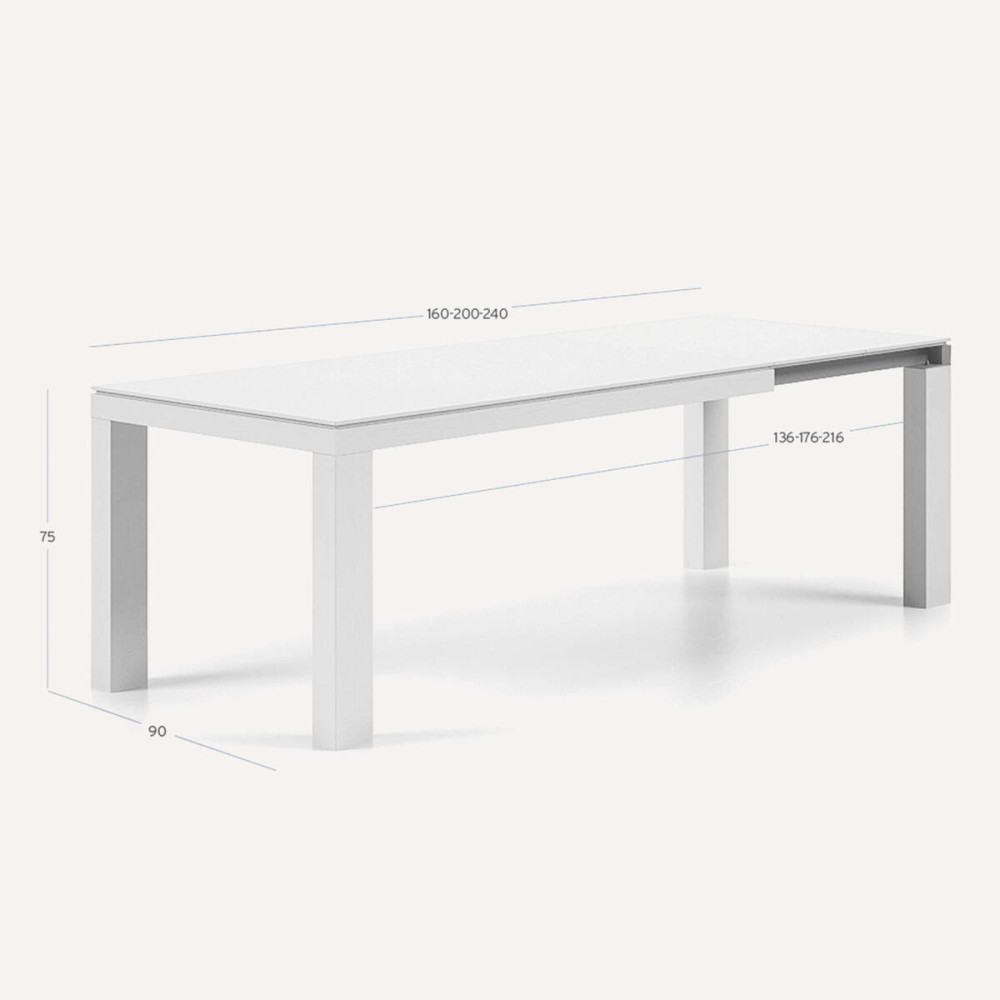 Taula Syros 160cm extensible