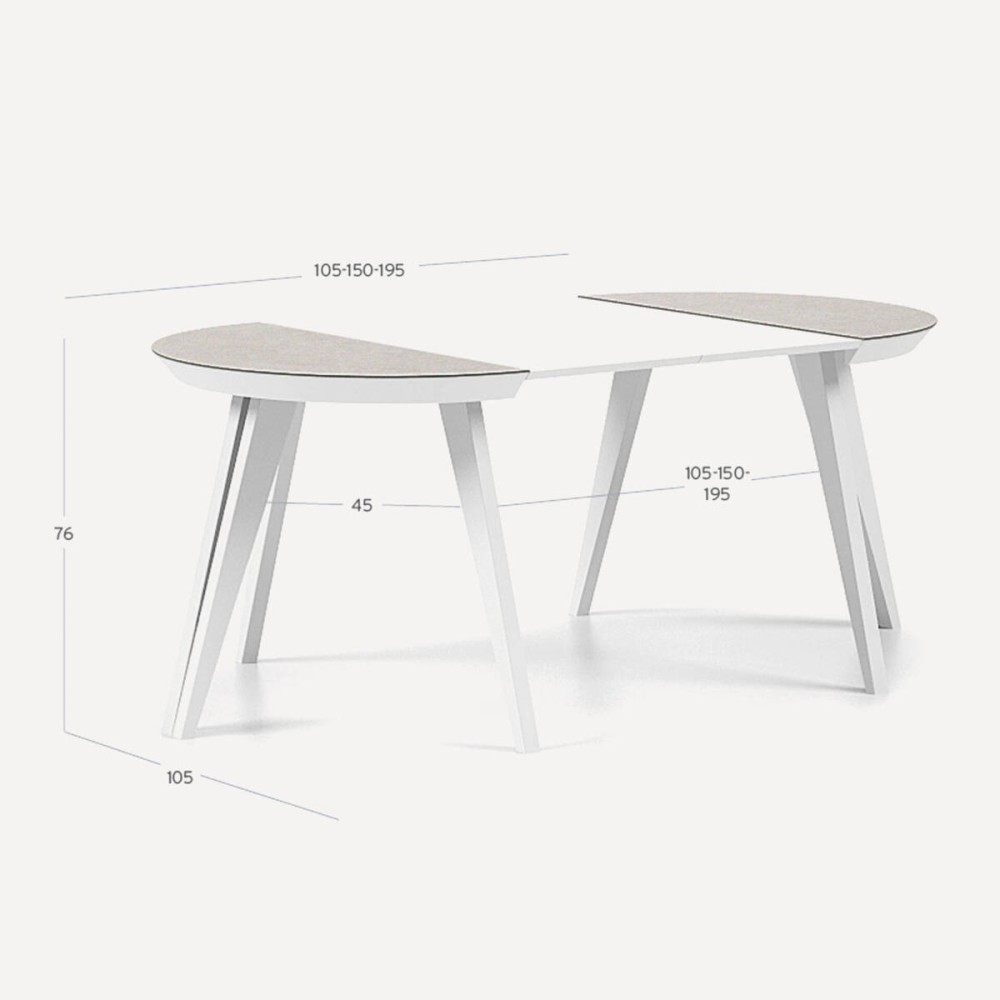 Mesa Rodas 105cm extensible