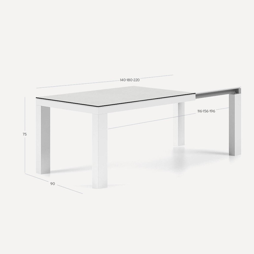 Taula Syros 140cm extensible ceràmica
