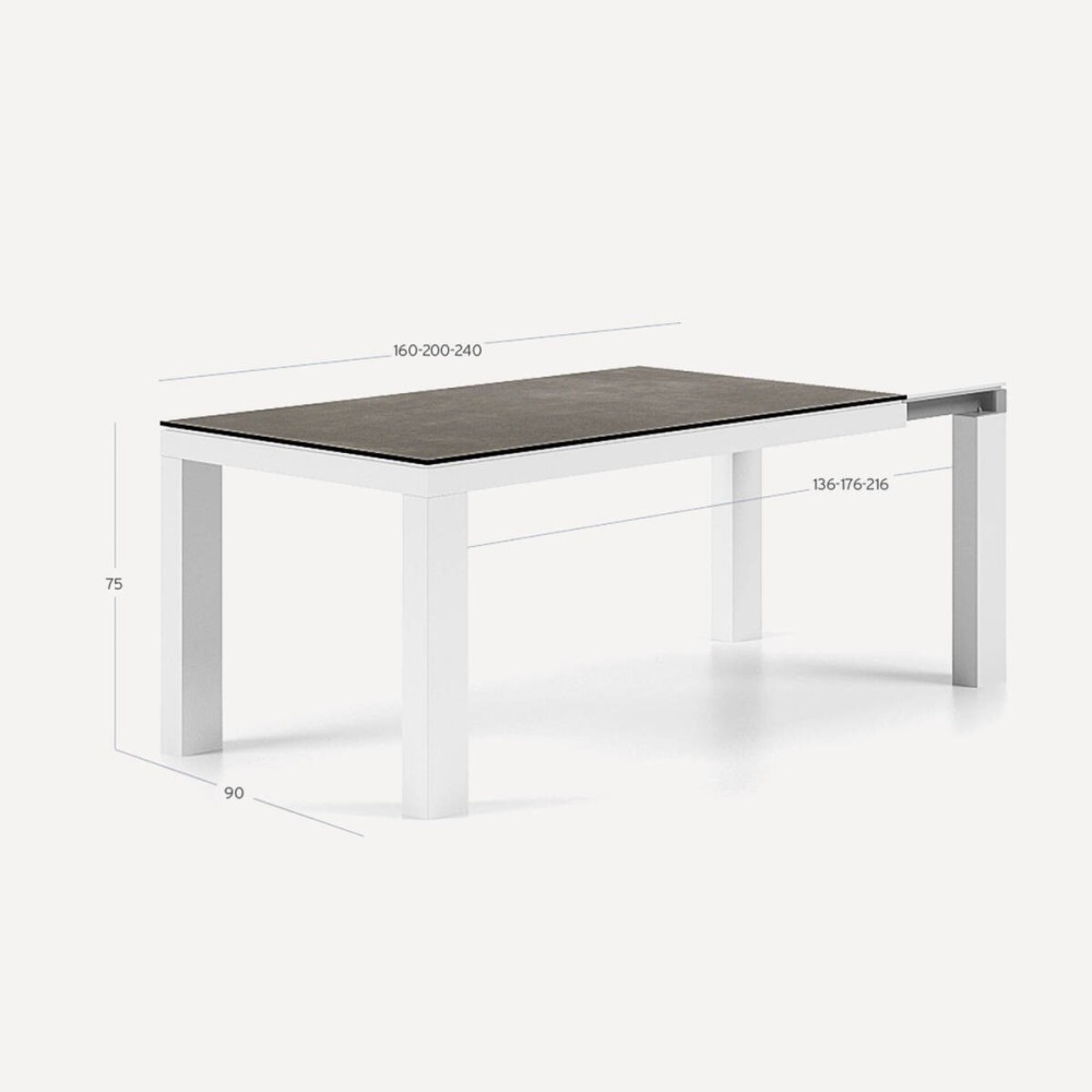 Taula Syros 160cm extensible ceràmic