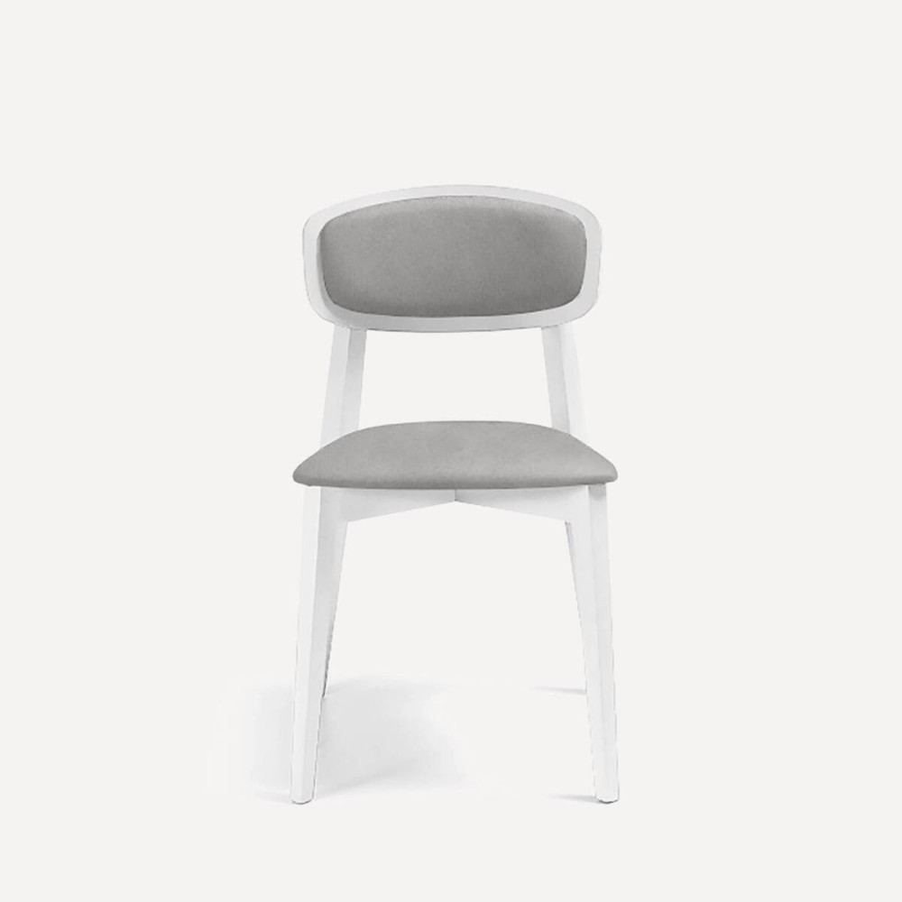 Silla Craft tapizada pata Blanco