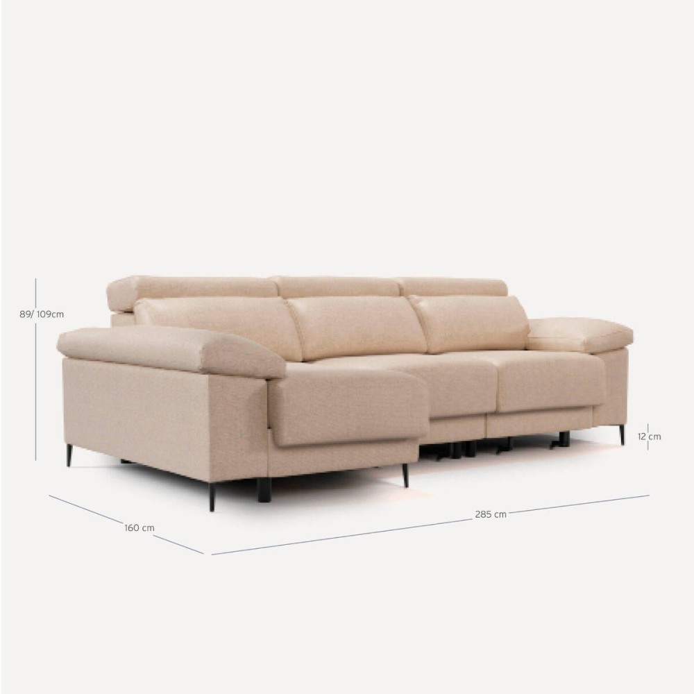 Sofà Vermont chaise longue esquerra (3 asientos 77 cm)
