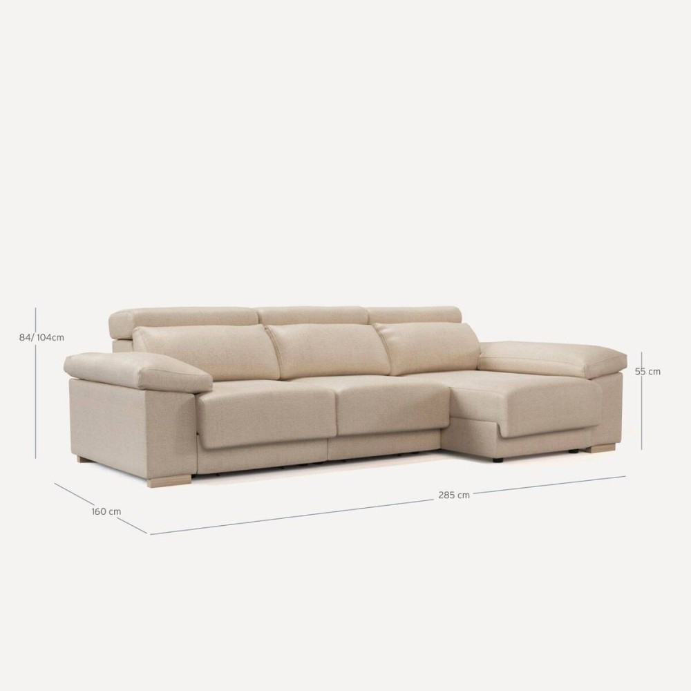 Sofà Vermont chaise longue dreta de 285 cm