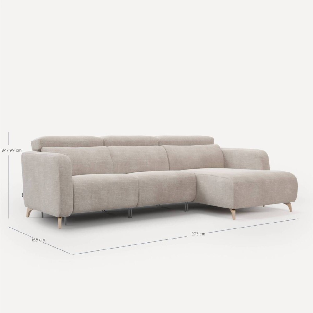 Sofá Alexis 3 plazas con chaise longue der.
