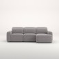Sofá Marea chaise longue derecha deslizante manual de 327 cm