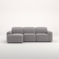 Sofá Marea chaise longue izquierda deslizante manual de 327 cm