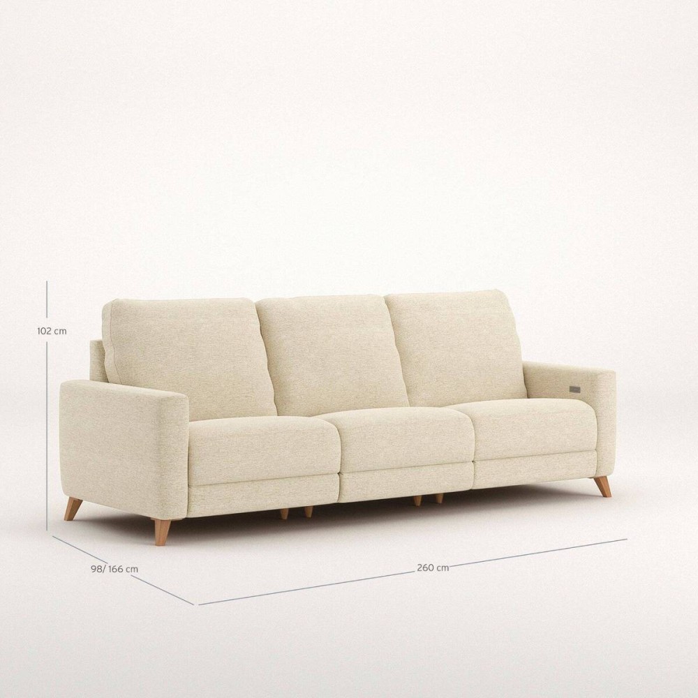 Sofá Otto 4 plazas relax eléctrico de 260 cm
