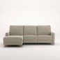 Sofá Otto chaise longue izquierda relax eléctrico de 260 cm