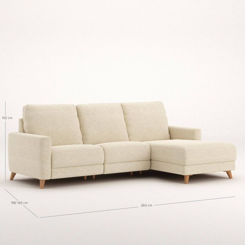 Sofá Otto chaise longue derecha relax eléctrico de 260 cm