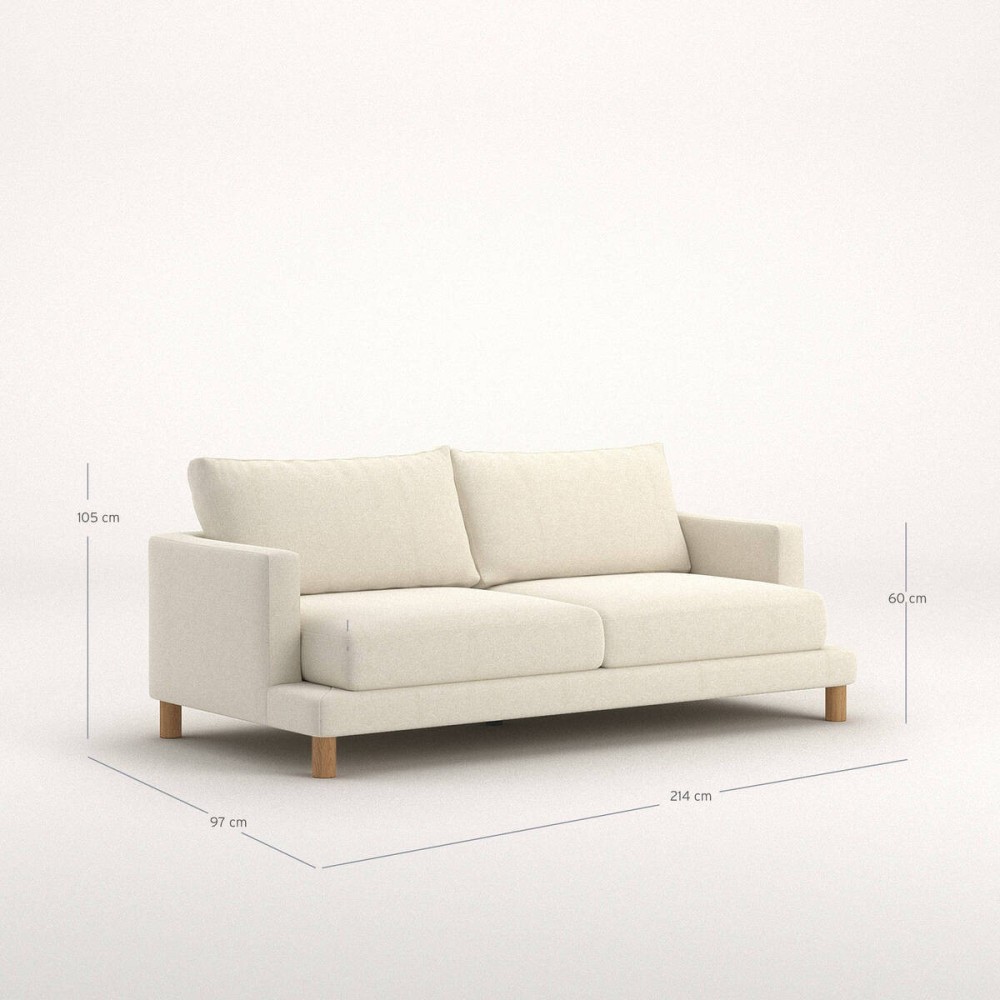 Sofà Basmar fix 3 places de 214 cm