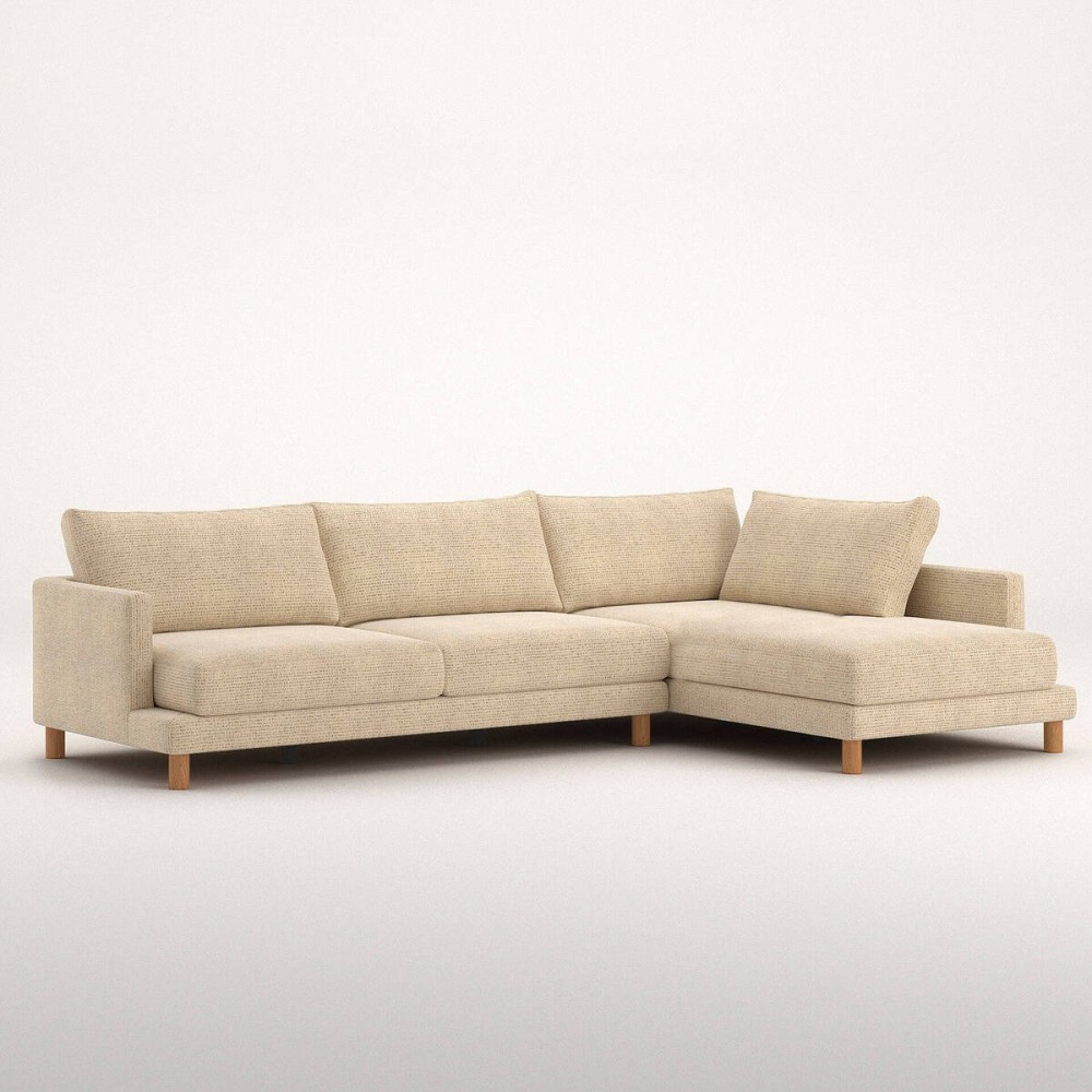 Sofá Basmar fijo chaise longue derecha de 273 cm