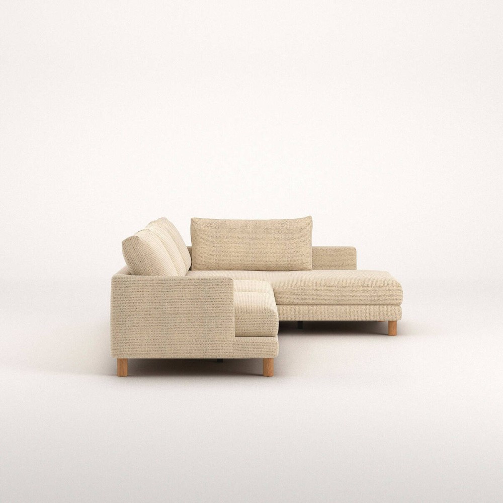 Sofá Basmar fijo chaise longue derecha de 273 cm