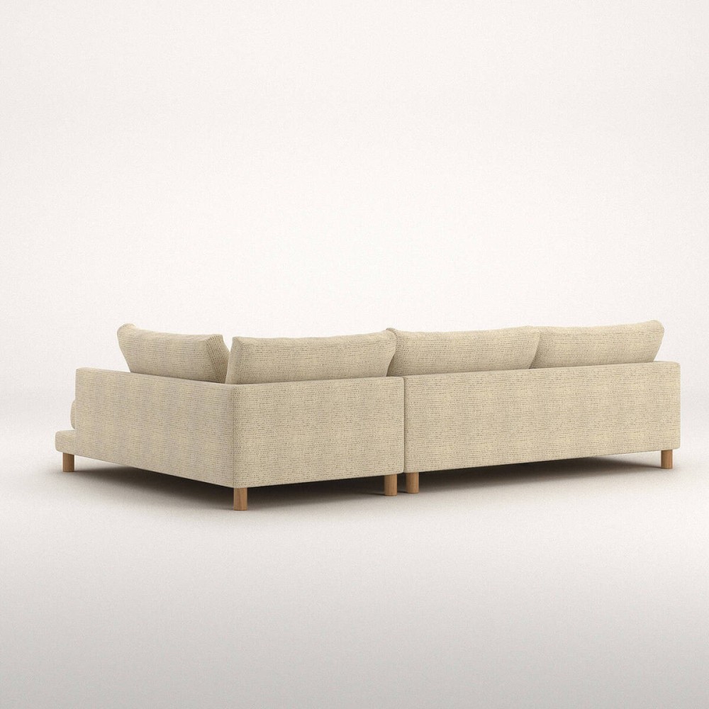 Sofá Basmar fijo chaise longue derecha de 273 cm