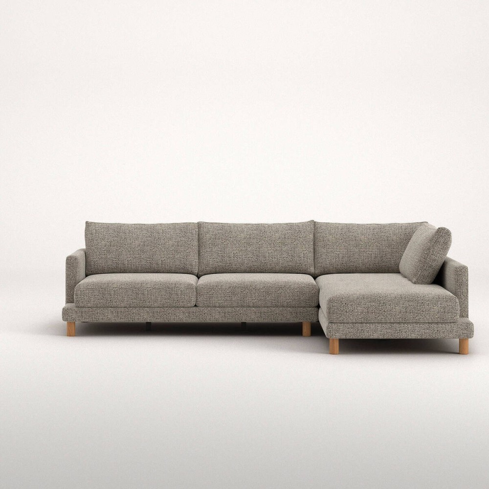 Sofá Basmar fijo chaise longue derecha de 273 cm