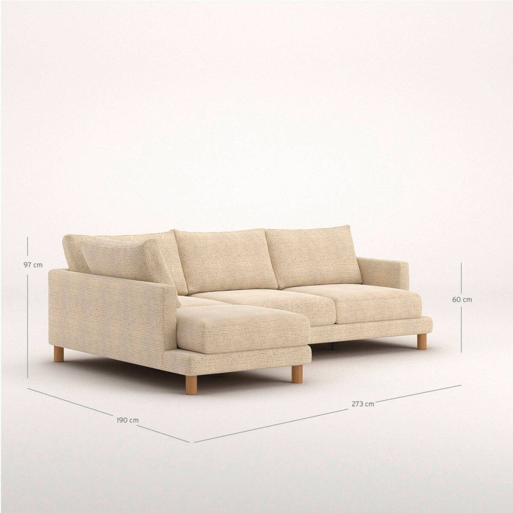 Sofá Basmar fijo chaise longue izquierda de 273 cm