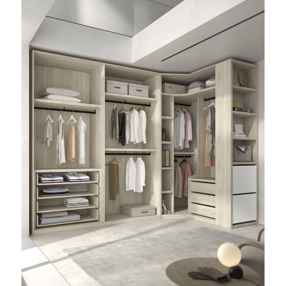 Vestidor abierto rinconero con zapatero YUME 34