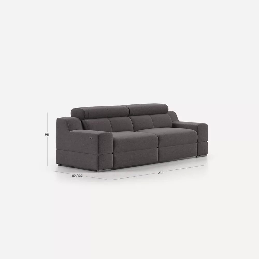 Sofá Davao Small 4 plazas relax eléctrico