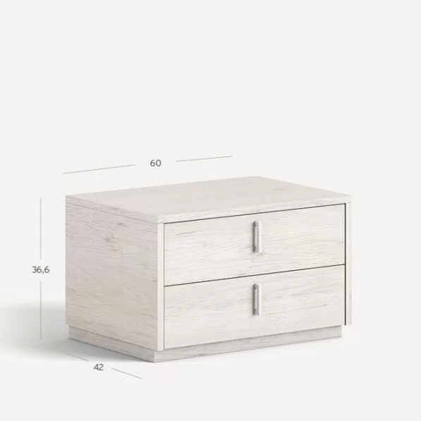 Mesita Kubo 2 cajones 60cm