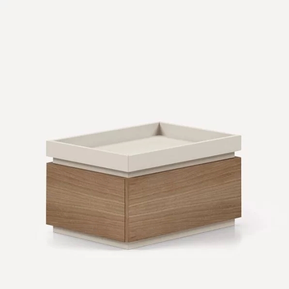 Mesita Doko 1 cajón y bandeja 62cm