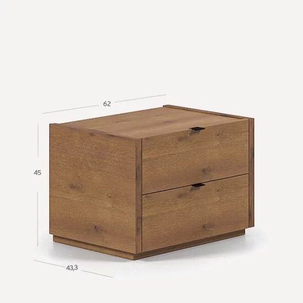 Mesita Saga 2 cajón  62cm