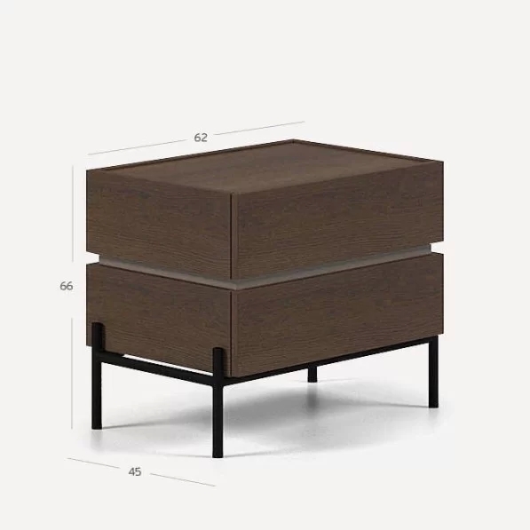 Mesita New Doko 2 cajones 62cm