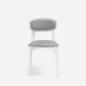 Silla Craft tapizada pata Blanco