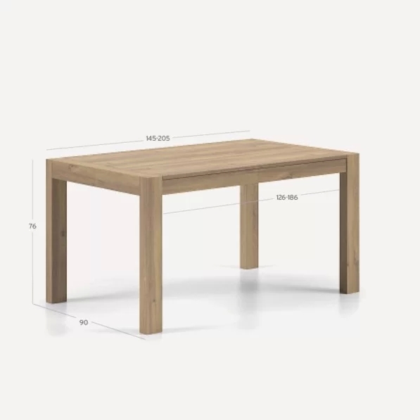 Mesa Catania 145cm extensible