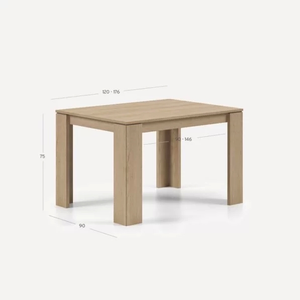 Taula Athos 120cm extensible