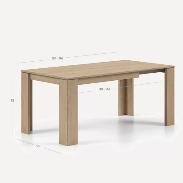 Taula Athos 120cm extensible