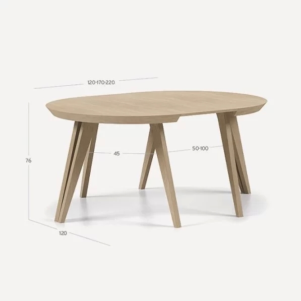Mesa Rodas 120cm extensible