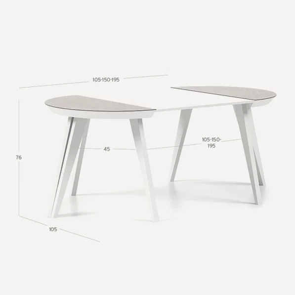 Mesa Rodas 105cm extensible