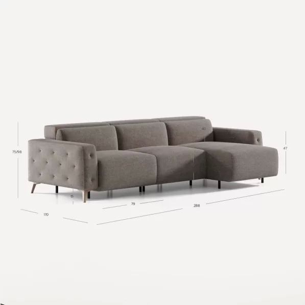 Sofà Amber Chaise longue dre.