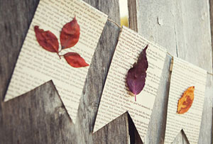 DIY de otoño. Ideas realizadas con hojas secas