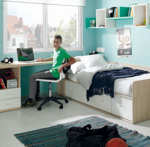 Consejos para iluminar dormitorios infantiles. Dormitorio Ringo de Kibuc