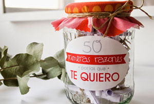 Diy de San Valentín. 50 razones por las que te quiero