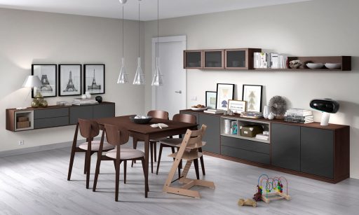 Muebles auxiliares para la sala. Composición de comedor Transfer de Kibuc