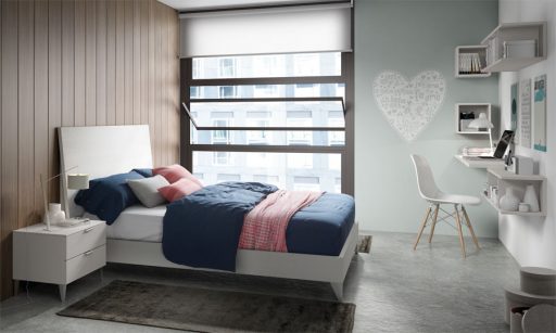 Consejos para decorar una zona de trabajo en casa. Zona de trabajo integrada en dormitorio Nuit.