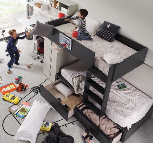 Trucos para diseñar una habitación infantil. Litera de la colección Chroma