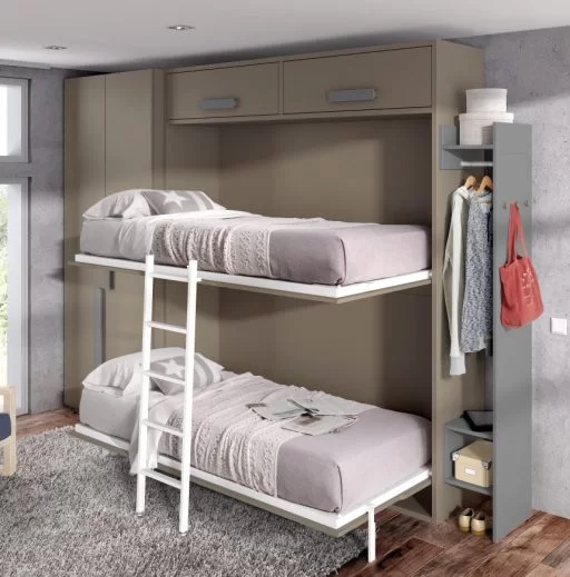 Habitación compartida. Litera abatible Chroma