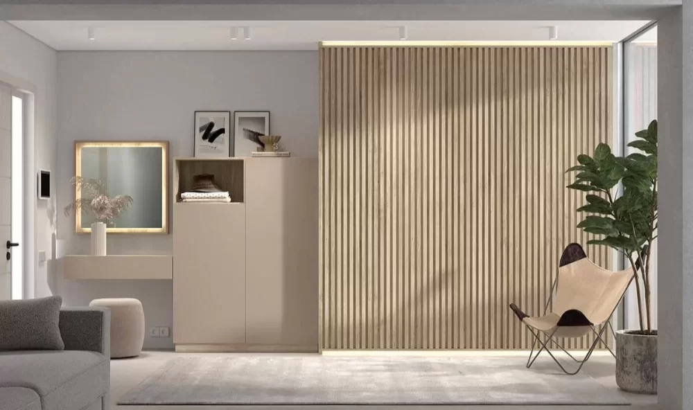 Paneles de separación de ambientes de madera
